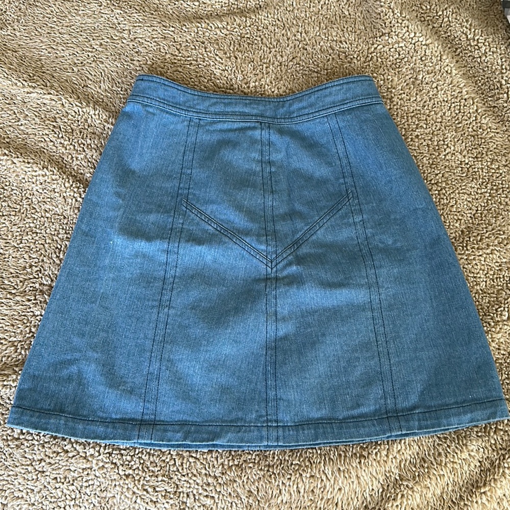 Solid blue mini skirt